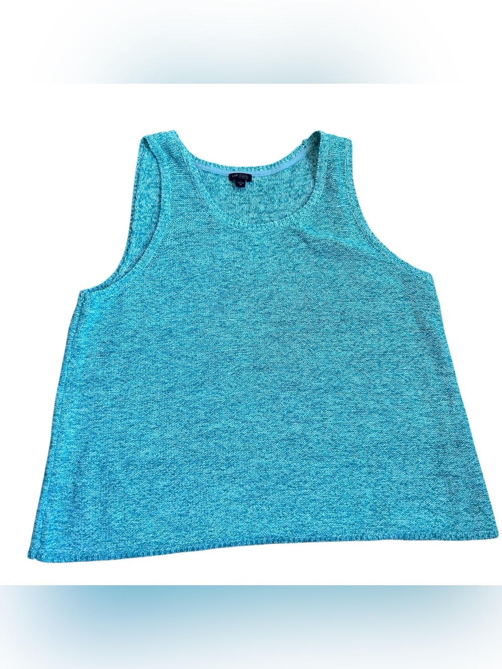 J Jill Wearever Blue Green Cotton Knit Sleeveless Tank 3x Plus